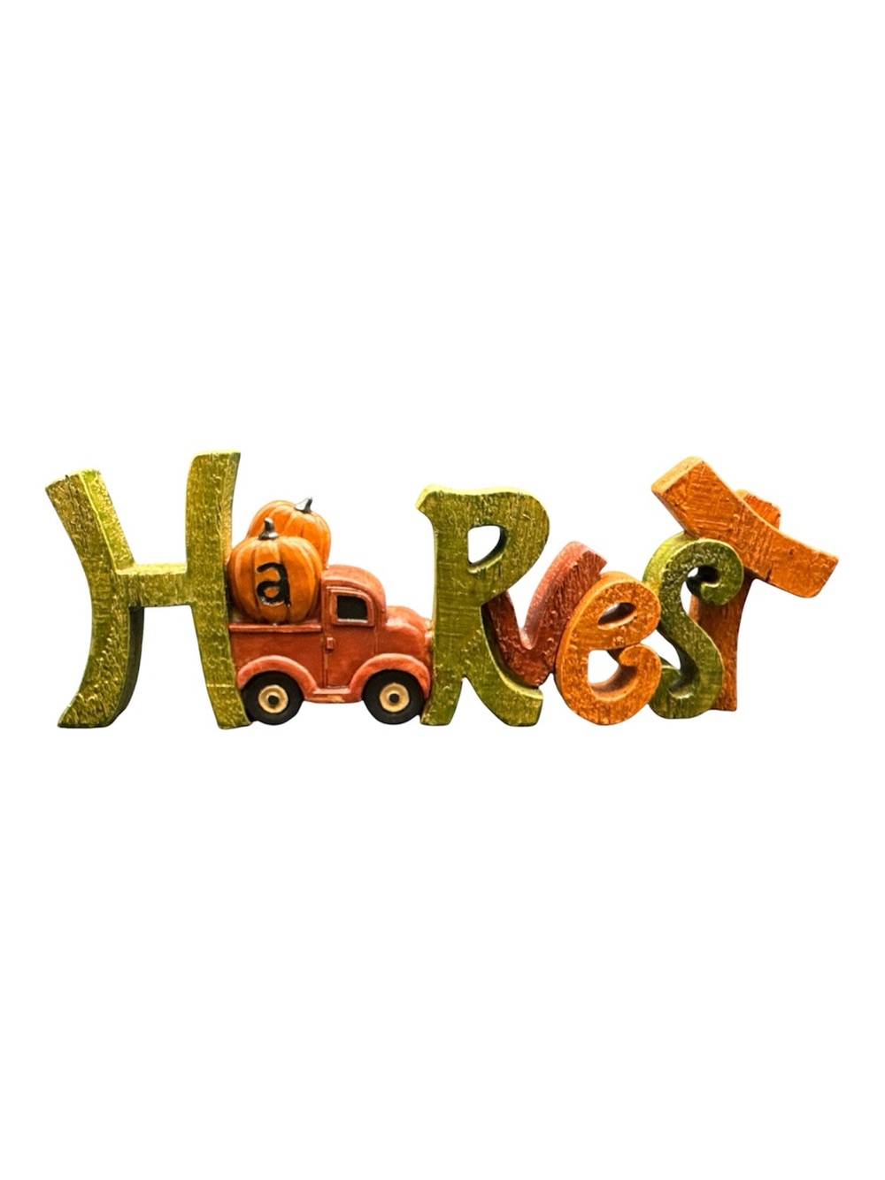 Delton Resin Harvest Sign Figurine